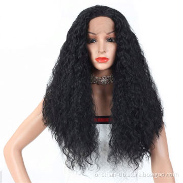 MYZYR private label,synthetic lace front wig  Long Water Wave 13X3 Lace Front Wig Middle Parting,synthetic wig vendor